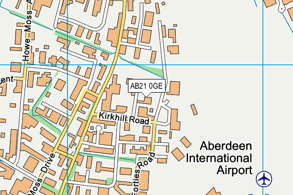 AB21 0GE map - OS VectorMap District (Ordnance Survey) AB21 0GE map - OS VectorMap District (Ordnance Survey)