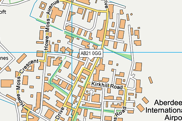 AB21 0GG map - OS VectorMap District (Ordnance Survey) AB21 0GG map - OS VectorMap District (Ordnance Survey)