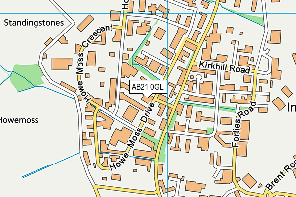 AB21 0GL map - OS VectorMap District (Ordnance Survey) AB21 0GL map - OS VectorMap District (Ordnance Survey)
