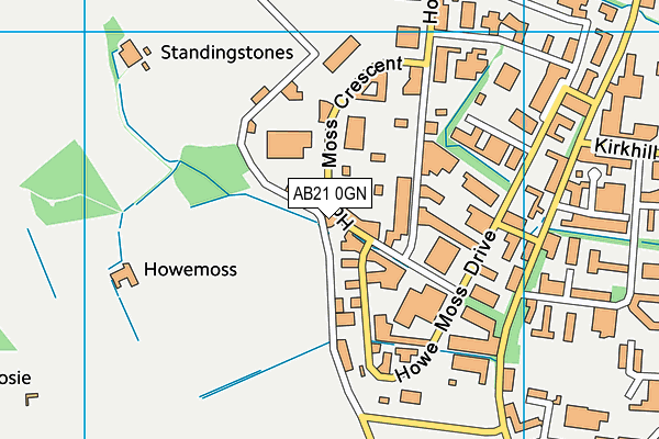 AB21 0GN map - OS VectorMap District (Ordnance Survey) AB21 0GN map - OS VectorMap District (Ordnance Survey)