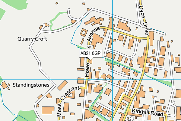 AB21 0GP map - OS VectorMap District (Ordnance Survey) AB21 0GP map - OS VectorMap District (Ordnance Survey)