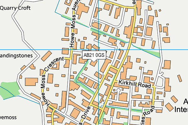 AB21 0GS map - OS VectorMap District (Ordnance Survey) AB21 0GS map - OS VectorMap District (Ordnance Survey)