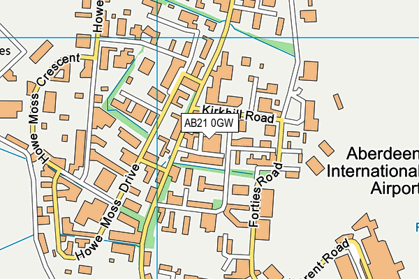 AB21 0GW map - OS VectorMap District (Ordnance Survey) AB21 0GW map - OS VectorMap District (Ordnance Survey)