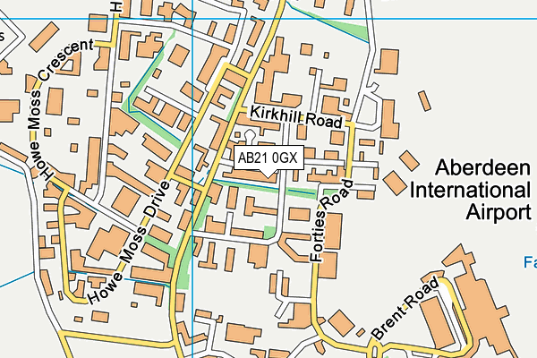 AB21 0GX map - OS VectorMap District (Ordnance Survey) AB21 0GX map - OS VectorMap District (Ordnance Survey)