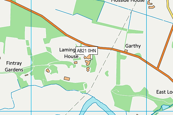 AB21 0HN map - OS VectorMap District (Ordnance Survey)