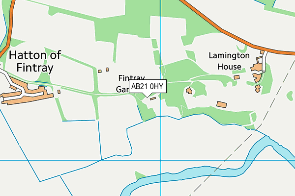 AB21 0HY map - OS VectorMap District (Ordnance Survey)