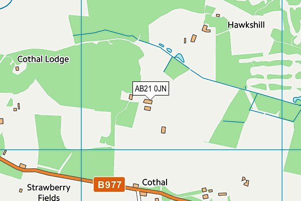 AB21 0JN map - OS VectorMap District (Ordnance Survey) AB21 0JN map - OS VectorMap District (Ordnance Survey)