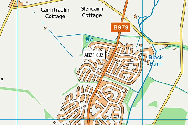 AB21 0JZ map - OS VectorMap District (Ordnance Survey) AB21 0JZ map - OS VectorMap District (Ordnance Survey)