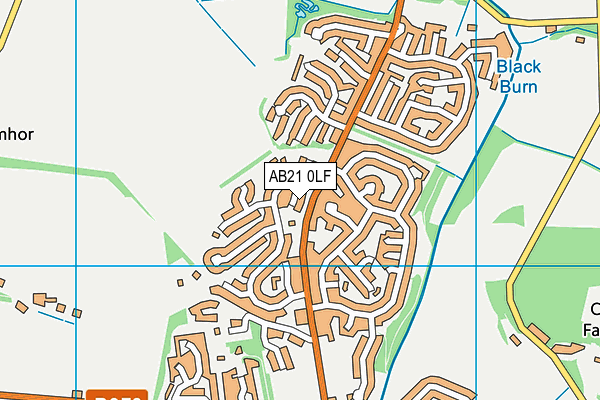 AB21 0LF map - OS VectorMap District (Ordnance Survey) AB21 0LF map - OS VectorMap District (Ordnance Survey)