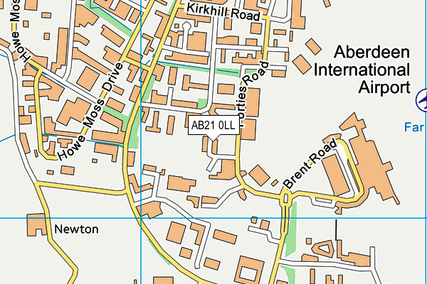 AB21 0LL map - OS VectorMap District (Ordnance Survey) AB21 0LL map - OS VectorMap District (Ordnance Survey)