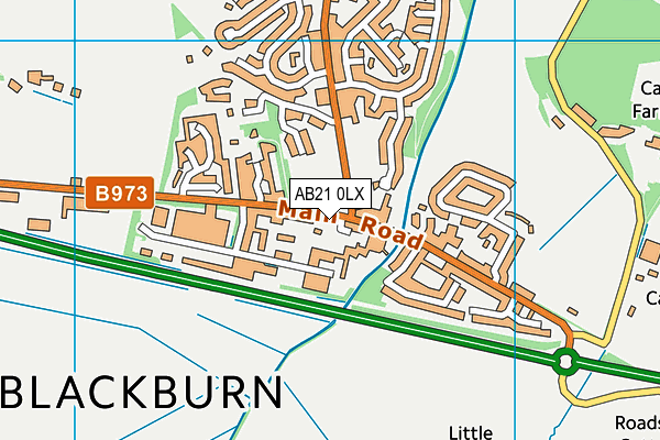 AB21 0LX map - OS VectorMap District (Ordnance Survey) AB21 0LX map - OS VectorMap District (Ordnance Survey)