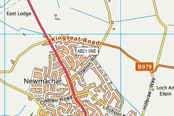 AB21 0NE map - OS VectorMap District (Ordnance Survey)