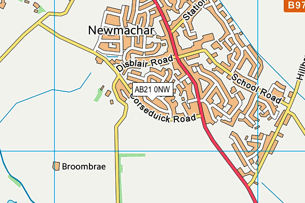 AB21 0NW map - OS VectorMap District (Ordnance Survey) AB21 0NW map - OS VectorMap District (Ordnance Survey)