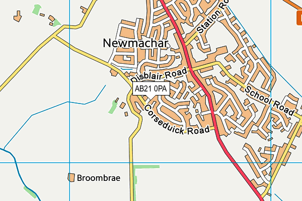 AB21 0PA map - OS VectorMap District (Ordnance Survey) AB21 0PA map - OS VectorMap District (Ordnance Survey)