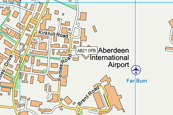 AB21 0PB map - OS VectorMap District (Ordnance Survey) AB21 0PB map - OS VectorMap District (Ordnance Survey)