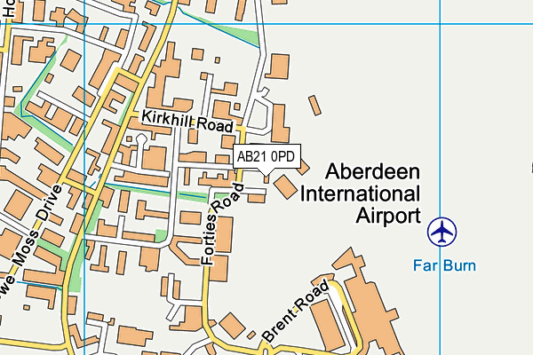 AB21 0PD map - OS VectorMap District (Ordnance Survey) AB21 0PD map - OS VectorMap District (Ordnance Survey)