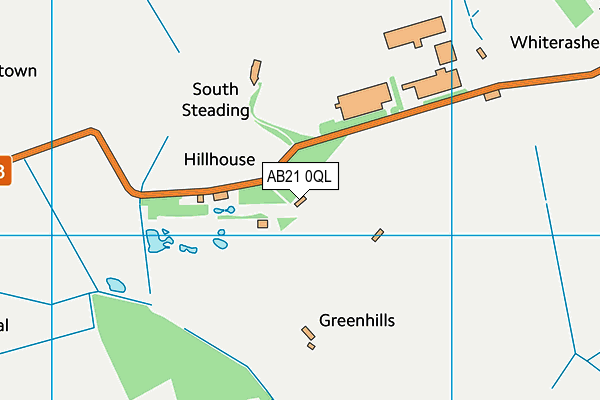 AB21 0QL map - OS VectorMap District (Ordnance Survey) AB21 0QL map - OS VectorMap District (Ordnance Survey)