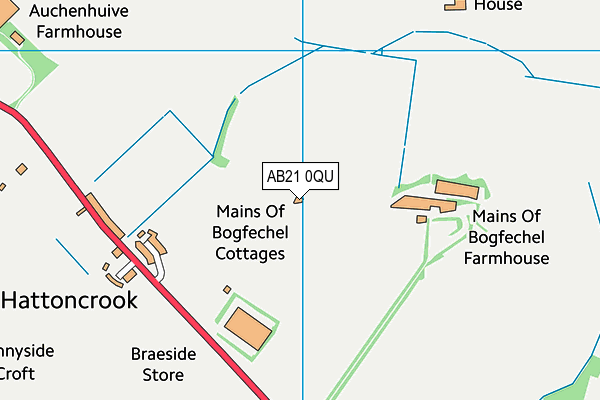 AB21 0QU map - OS VectorMap District (Ordnance Survey) AB21 0QU map - OS VectorMap District (Ordnance Survey)
