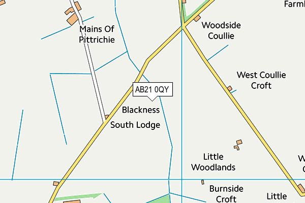 AB21 0QY map - OS VectorMap District (Ordnance Survey) AB21 0QY map - OS VectorMap District (Ordnance Survey)