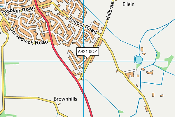 AB21 0QZ map - OS VectorMap District (Ordnance Survey) AB21 0QZ map - OS VectorMap District (Ordnance Survey)