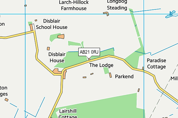 AB21 0RJ map - OS VectorMap District (Ordnance Survey) AB21 0RJ map - OS VectorMap District (Ordnance Survey)