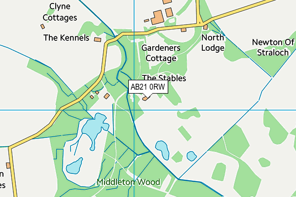 AB21 0RW map - OS VectorMap District (Ordnance Survey) AB21 0RW map - OS VectorMap District (Ordnance Survey)