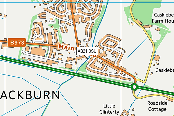 AB21 0SU map - OS VectorMap District (Ordnance Survey) AB21 0SU map - OS VectorMap District (Ordnance Survey)