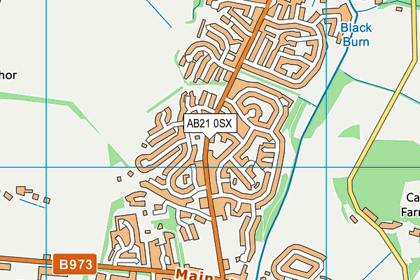 AB21 0SX map - OS VectorMap District (Ordnance Survey) AB21 0SX map - OS VectorMap District (Ordnance Survey)