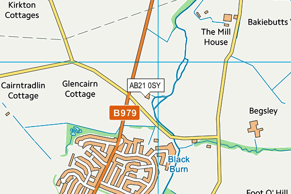 AB21 0SY map - OS VectorMap District (Ordnance Survey)