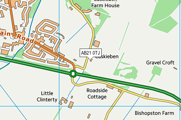 AB21 0TJ map - OS VectorMap District (Ordnance Survey) AB21 0TJ map - OS VectorMap District (Ordnance Survey)