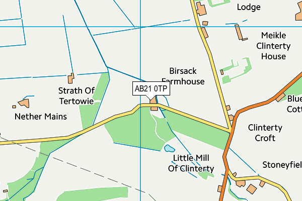 AB21 0TP map - OS VectorMap District (Ordnance Survey)