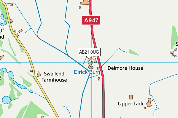 AB21 0UG map - OS VectorMap District (Ordnance Survey) AB21 0UG map - OS VectorMap District (Ordnance Survey)