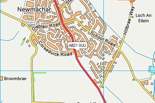 AB21 0UU map - OS VectorMap District (Ordnance Survey) AB21 0UU map - OS VectorMap District (Ordnance Survey)