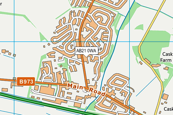 AB21 0WA map - OS VectorMap District (Ordnance Survey) AB21 0WA map - OS VectorMap District (Ordnance Survey)
