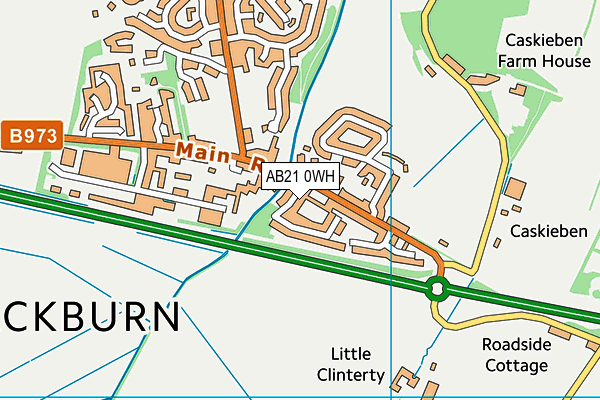 AB21 0WH map - OS VectorMap District (Ordnance Survey) AB21 0WH map - OS VectorMap District (Ordnance Survey)