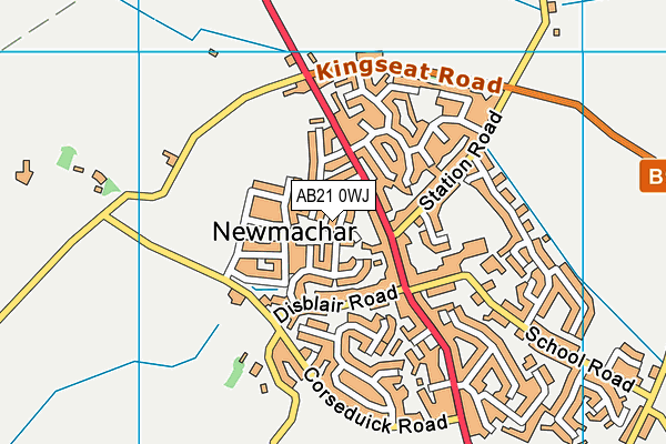 AB21 0WJ map - OS VectorMap District (Ordnance Survey) AB21 0WJ map - OS VectorMap District (Ordnance Survey)