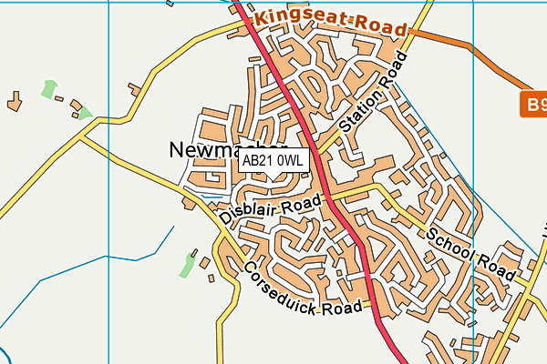 AB21 0WL map - OS VectorMap District (Ordnance Survey) AB21 0WL map - OS VectorMap District (Ordnance Survey)