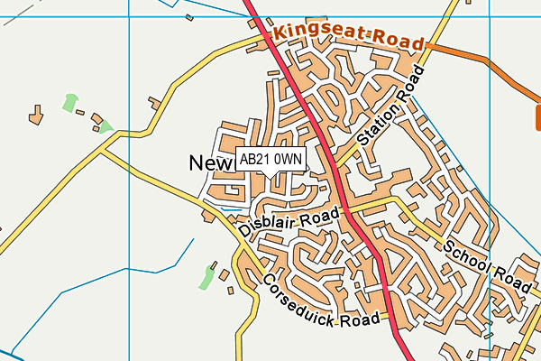 AB21 0WN map - OS VectorMap District (Ordnance Survey) AB21 0WN map - OS VectorMap District (Ordnance Survey)