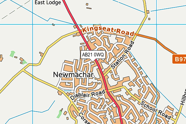 AB21 0WQ map - OS VectorMap District (Ordnance Survey) AB21 0WQ map - OS VectorMap District (Ordnance Survey)