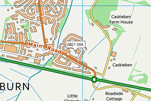 AB21 0XA map - OS VectorMap District (Ordnance Survey) AB21 0XA map - OS VectorMap District (Ordnance Survey)