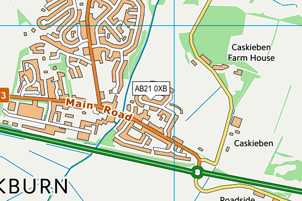 AB21 0XB map - OS VectorMap District (Ordnance Survey) AB21 0XB map - OS VectorMap District (Ordnance Survey)