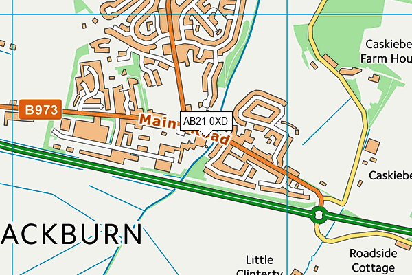 AB21 0XD map - OS VectorMap District (Ordnance Survey) AB21 0XD map - OS VectorMap District (Ordnance Survey)