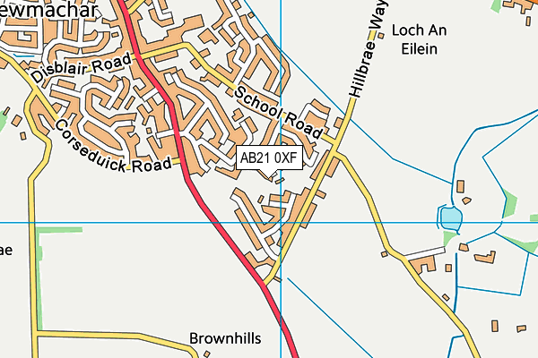 AB21 0XF map - OS VectorMap District (Ordnance Survey) AB21 0XF map - OS VectorMap District (Ordnance Survey)