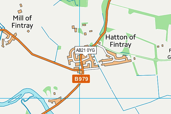 AB21 0YG map - OS VectorMap District (Ordnance Survey) AB21 0YG map - OS VectorMap District (Ordnance Survey)