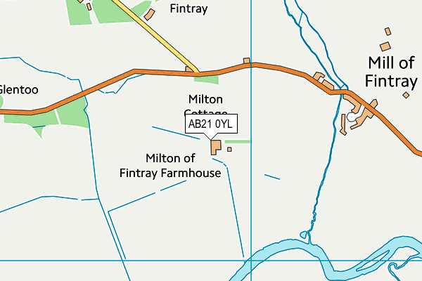 AB21 0YL map - OS VectorMap District (Ordnance Survey) AB21 0YL map - OS VectorMap District (Ordnance Survey)