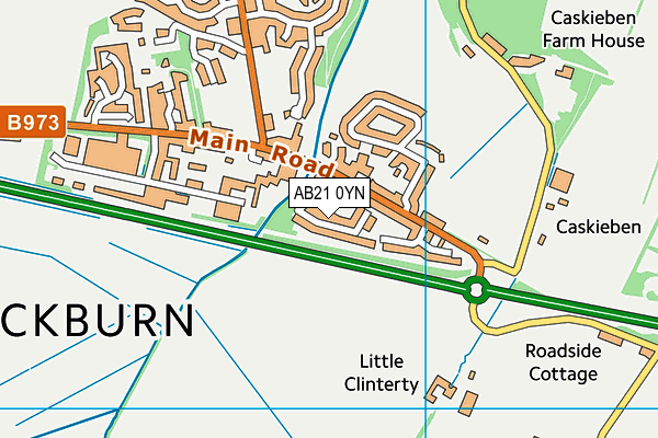 AB21 0YN map - OS VectorMap District (Ordnance Survey) AB21 0YN map - OS VectorMap District (Ordnance Survey)