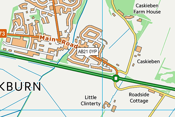 AB21 0YP map - OS VectorMap District (Ordnance Survey) AB21 0YP map - OS VectorMap District (Ordnance Survey)