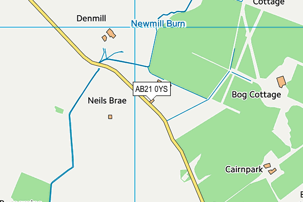 AB21 0YS map - OS VectorMap District (Ordnance Survey) AB21 0YS map - OS VectorMap District (Ordnance Survey)