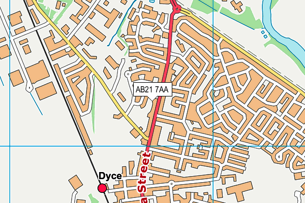 AB21 7AA map - OS VectorMap District (Ordnance Survey) AB21 7AA map - OS VectorMap District (Ordnance Survey)