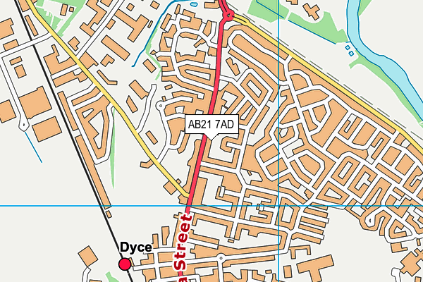 AB21 7AD map - OS VectorMap District (Ordnance Survey) AB21 7AD map - OS VectorMap District (Ordnance Survey)